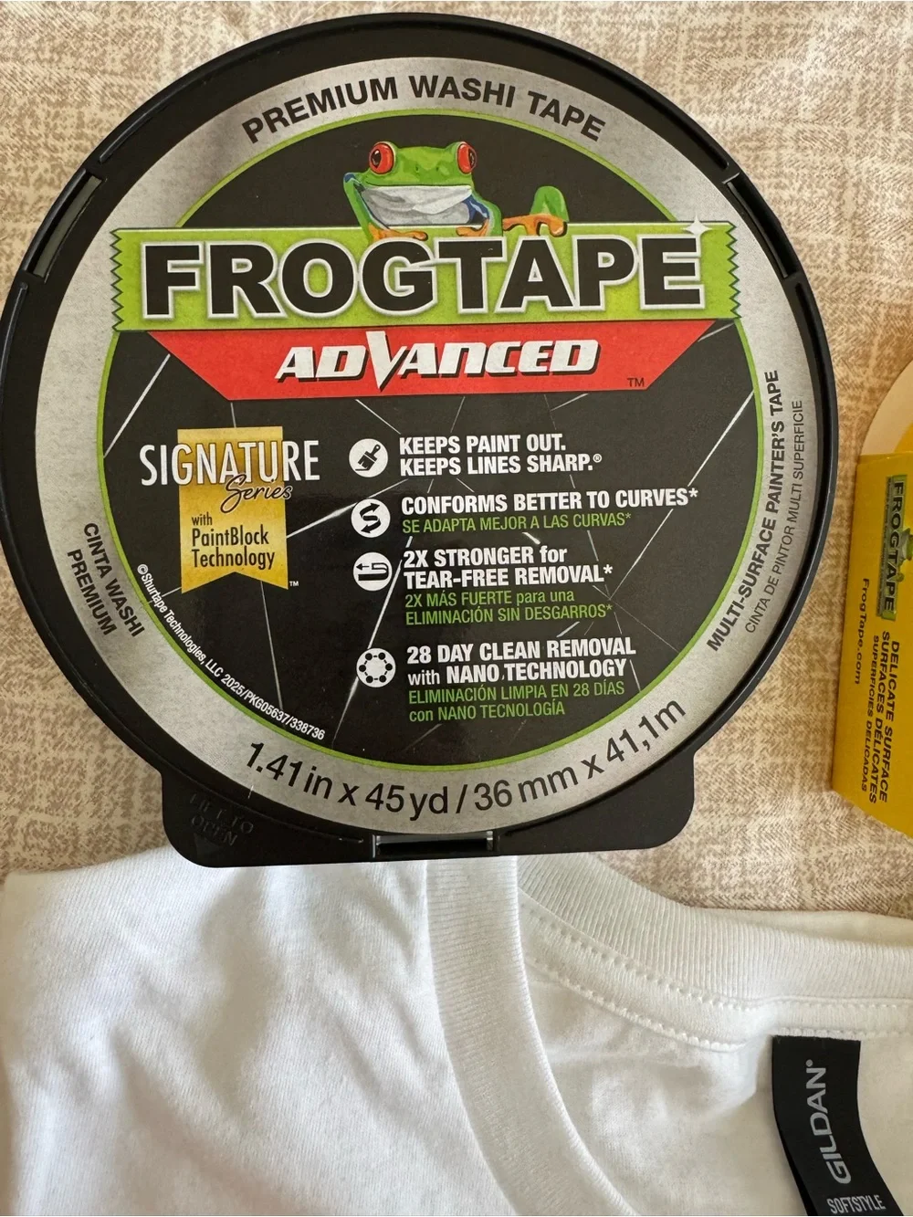Frogtape and shirt
